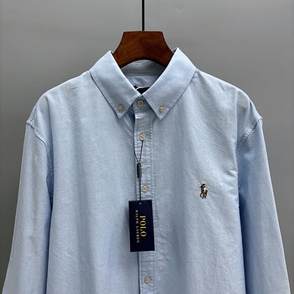 Ralph Lauren Blue Polo Long-Sleeve Shirt - Picture 2 of 9